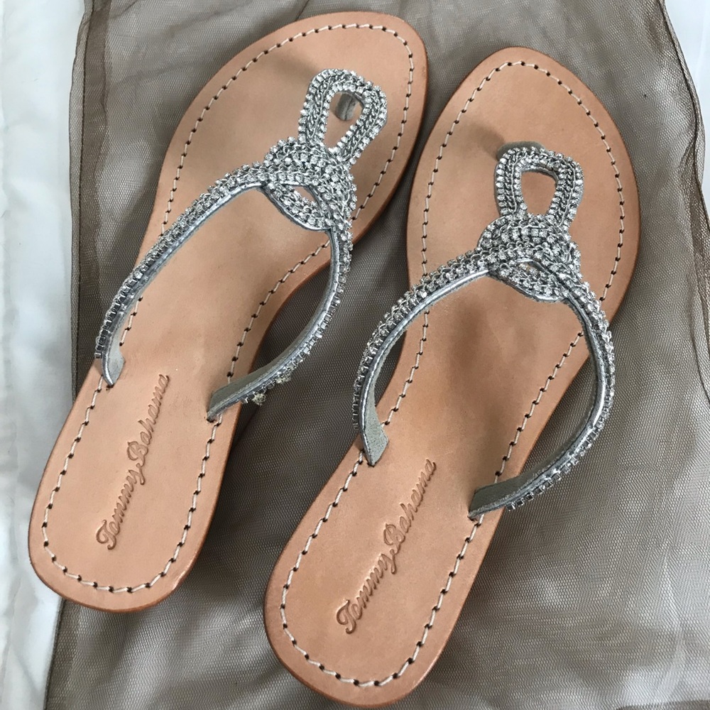 Tommy Bahama Silver Wedge size 7 (New)